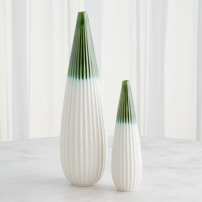 Global Views Emerald Furrow Taper Vase