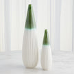 Global Views Emerald Furrow Taper Vase