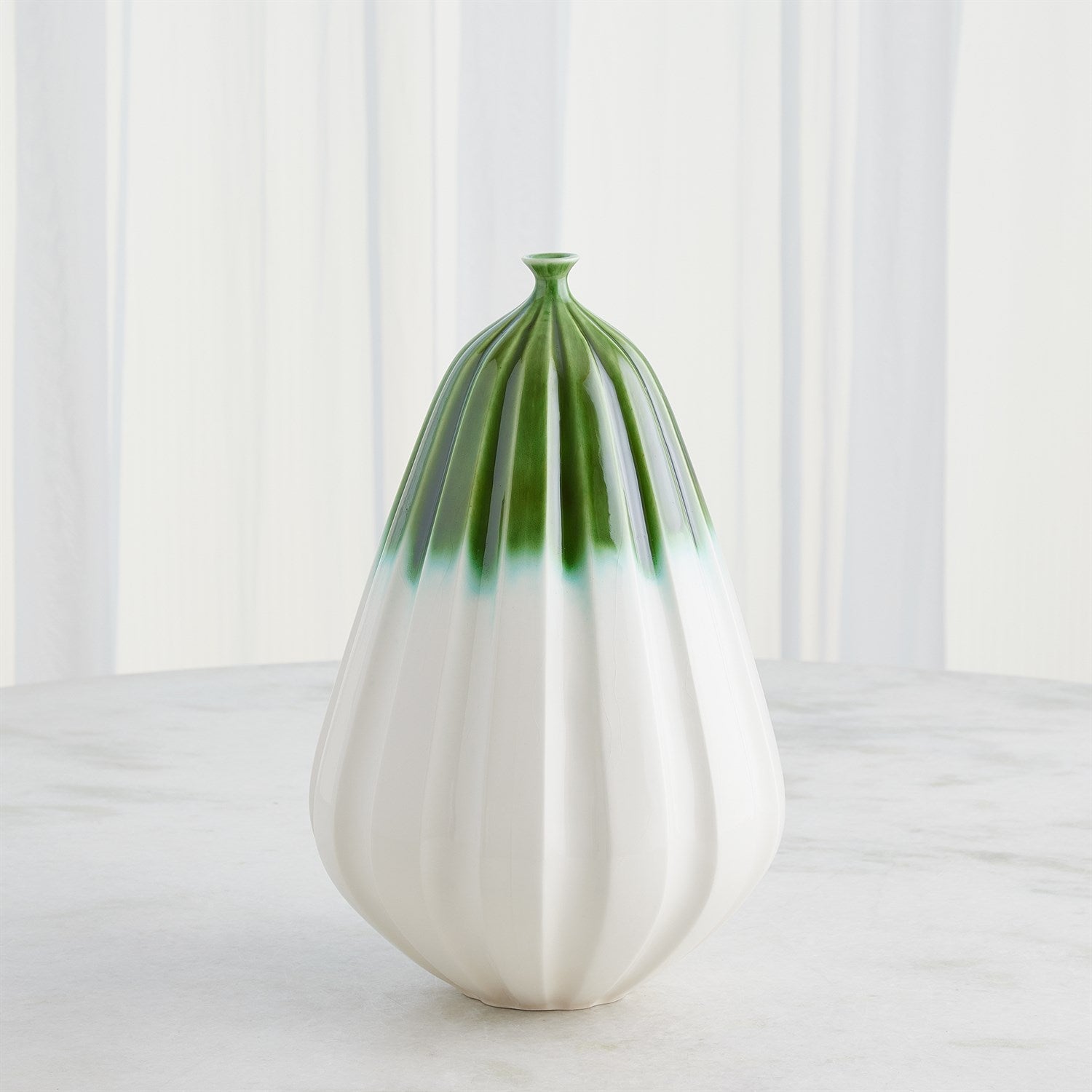 Global Views Emerald Furrow Vase