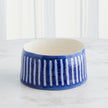 Global Views Cobalt Striped Organic Pot