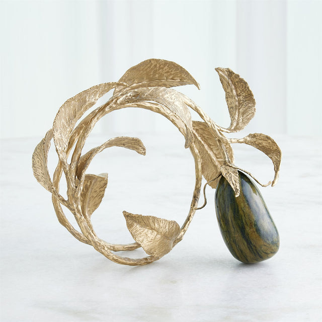 Global Views Jade Stone Fruit Sculpture