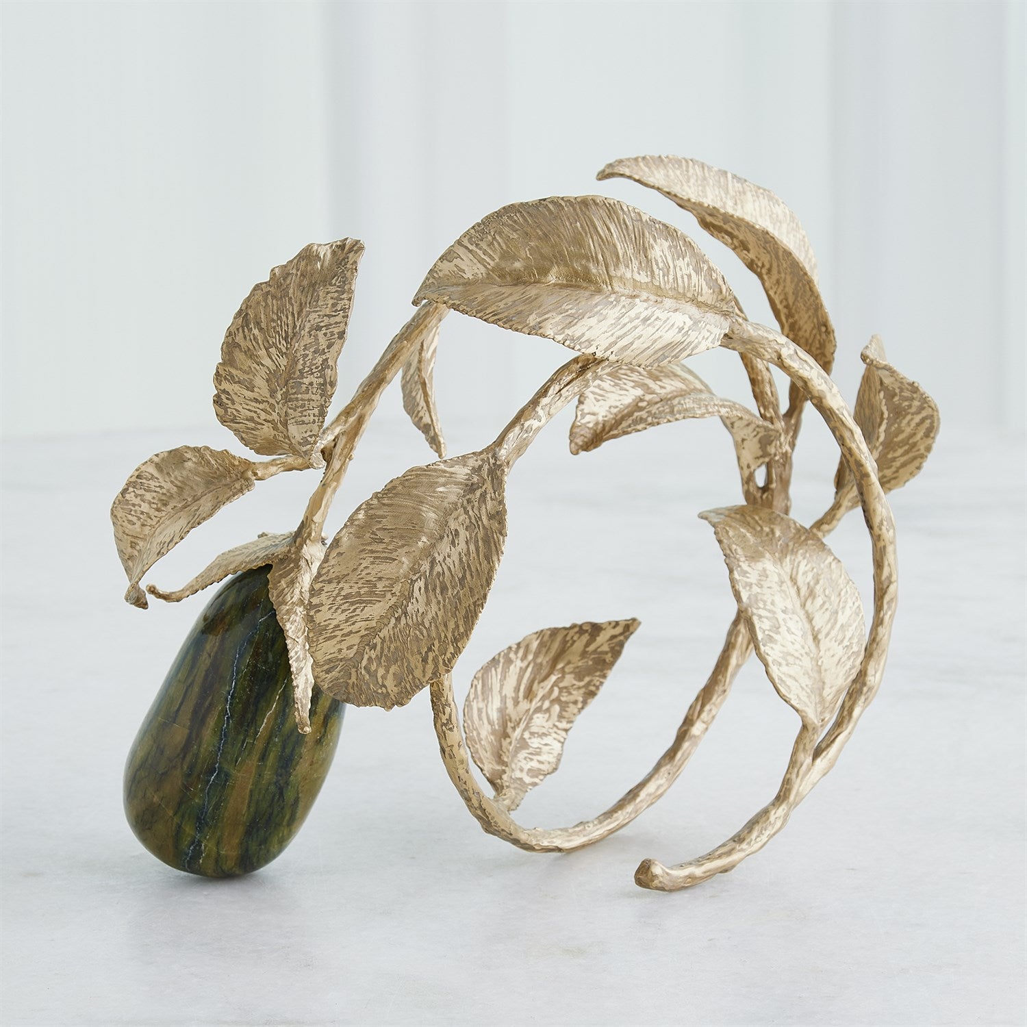 Global Views Jade Stone Fruit Sculpture