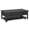 Magnussen Home Westley Falls Graphite Rectangular Cocktail Table With Casters