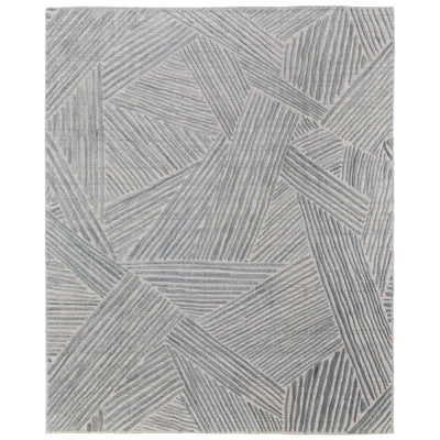 Feizy Elias 69FYF Modern Abstract Rug in Green/Ivory/Tan