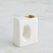 Global Views Matte White Gold Rim Oh Yes Vase Clearance