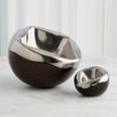 Global Views Platinum Crackle Squished Bowl