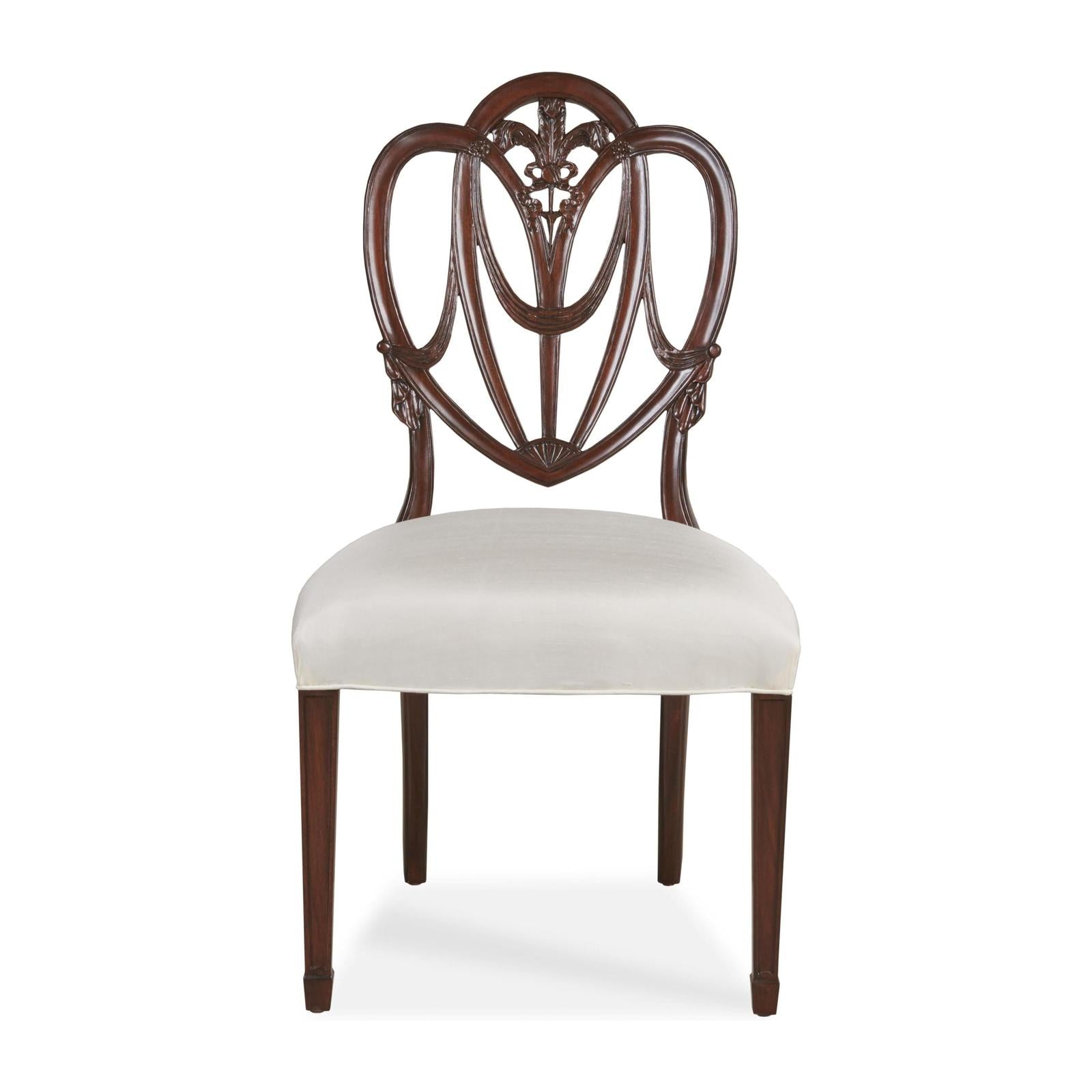 Maitland Smith Heart Side Chair Pearl