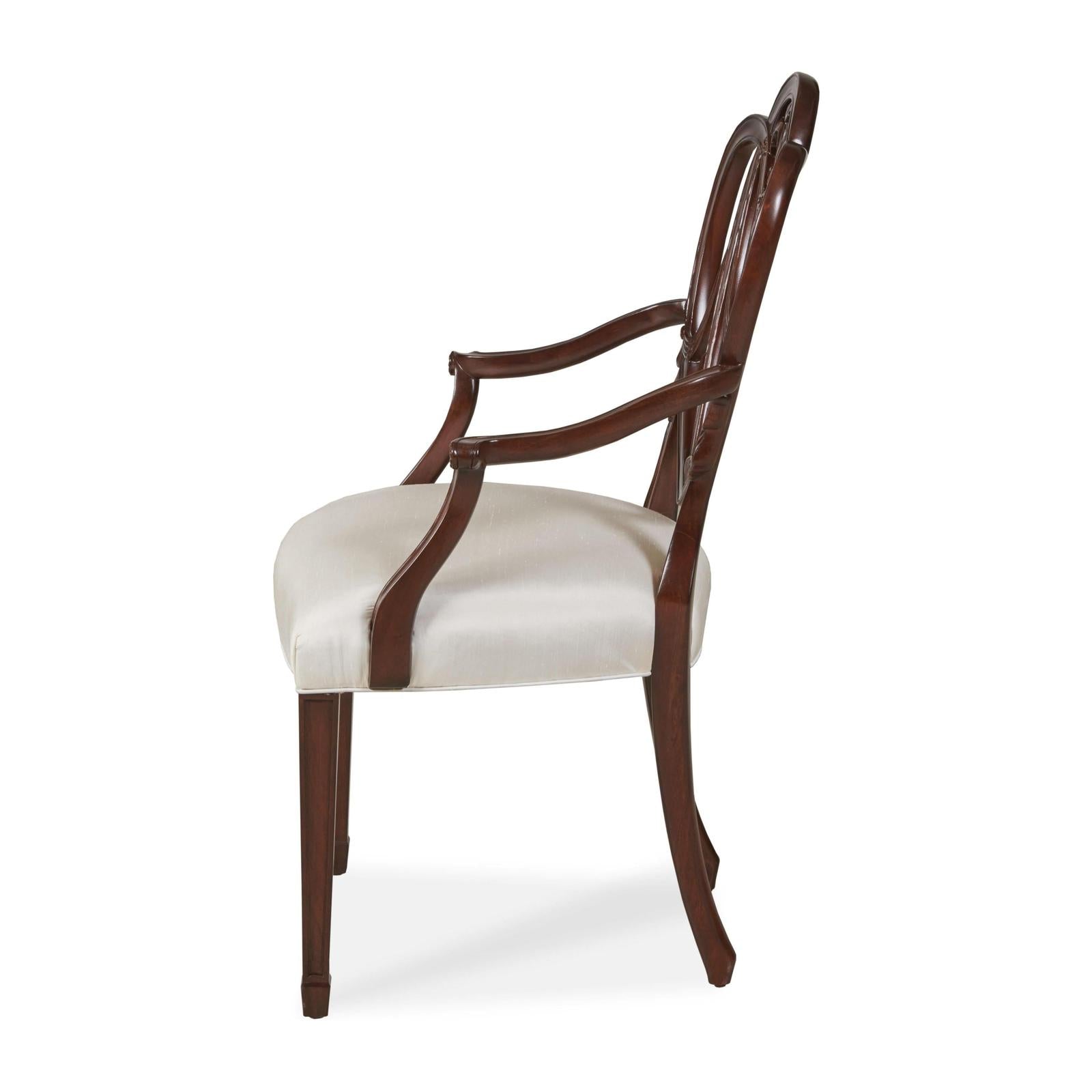 Maitland Smith Heart Arm Chair Pearl