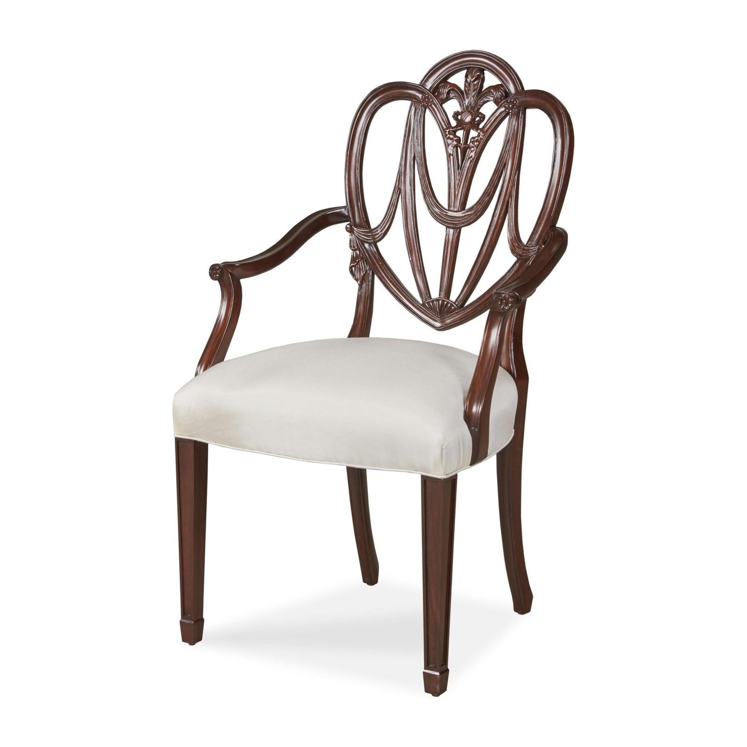 Maitland Smith Heart Arm Chair Pearl