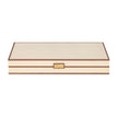 Maitland Smith Cream Leather Game Board