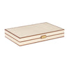 Maitland Smith Cream Leather Game Board
