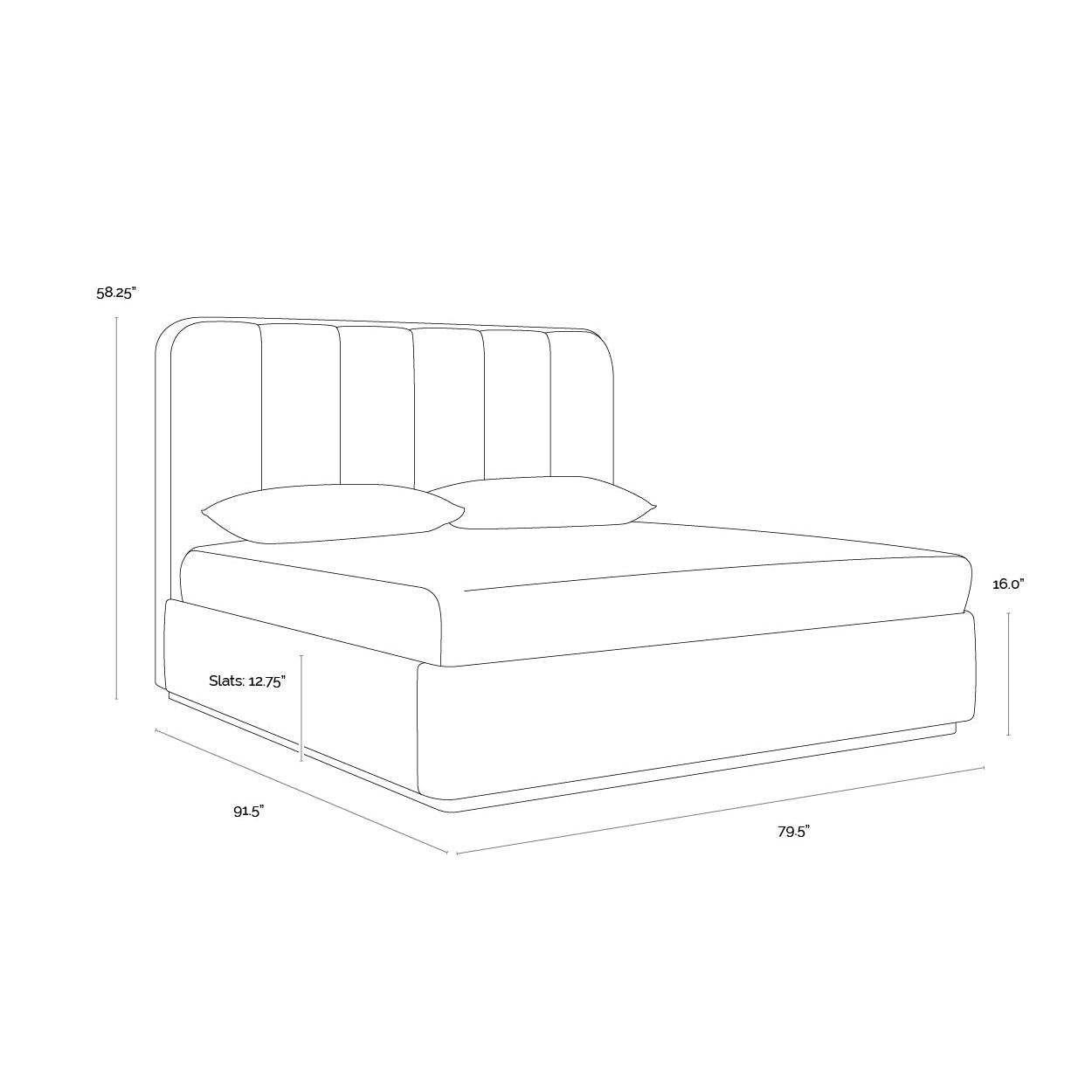 Sunpan Jamille King Bed