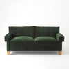 Global Views Square Arm Sofa Green Velvet