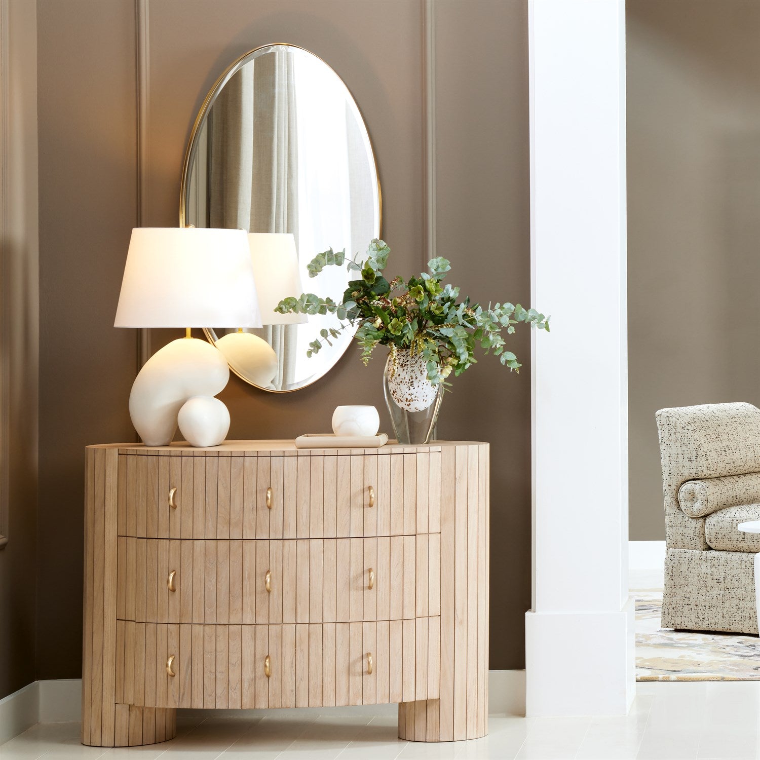 Global Views Luna Natural Oak Chest by Ashley Childers