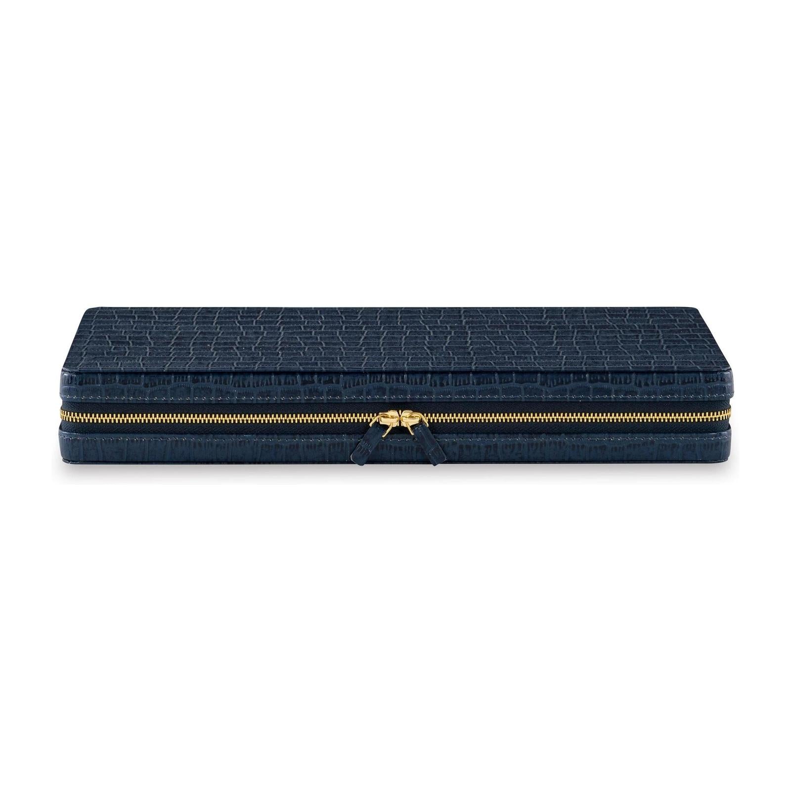 Maitland Smith Travel Backgammon Board Blue