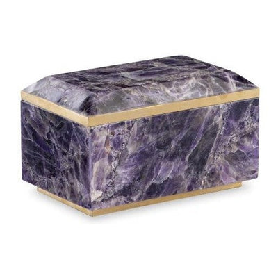 Maitland Smith Small Brass And Amethyst Box