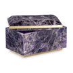 Maitland Smith Small Brass And Amethyst Box