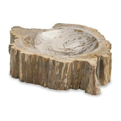 Maitland Smith Brown Petrified Bowl