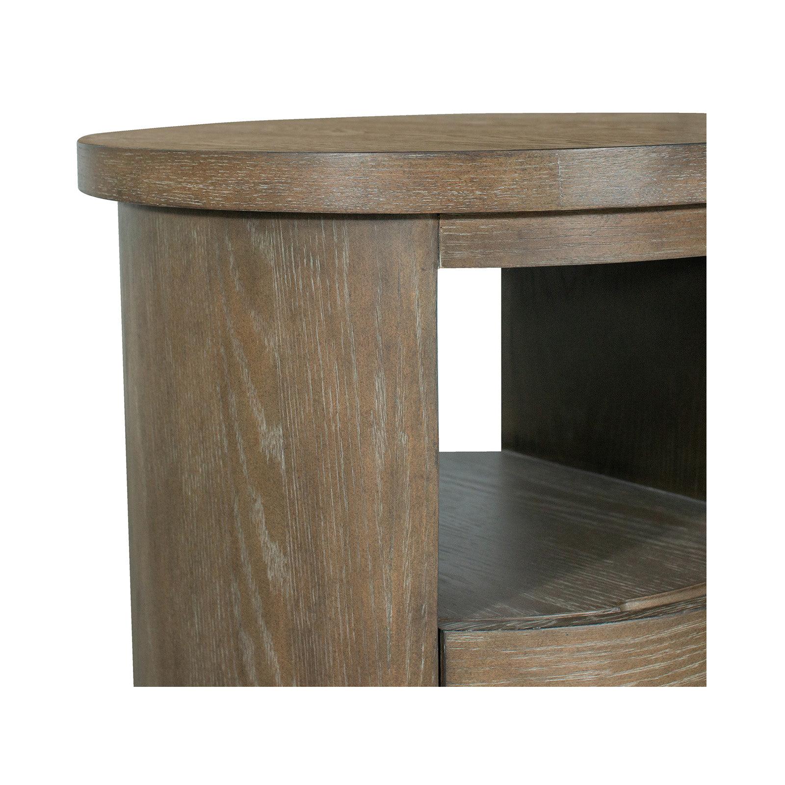 Magnussen Home Bosley Lt. Brown Porpoise Round End Table