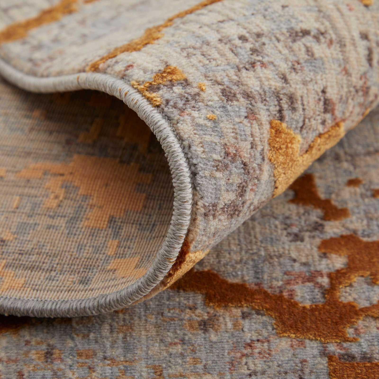 Feizy Pryor 39NEF Modern Abstract in Gold/Brown/Gray