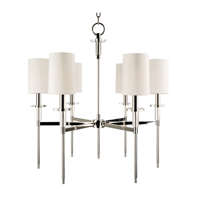 Hudson Valley Lighting Amherst 6 Light 25 inch Polished Nickel Chandelier Ceiling Light