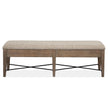 Magnussen Home Paxton Place Dovetail Grey Upholstered Bench