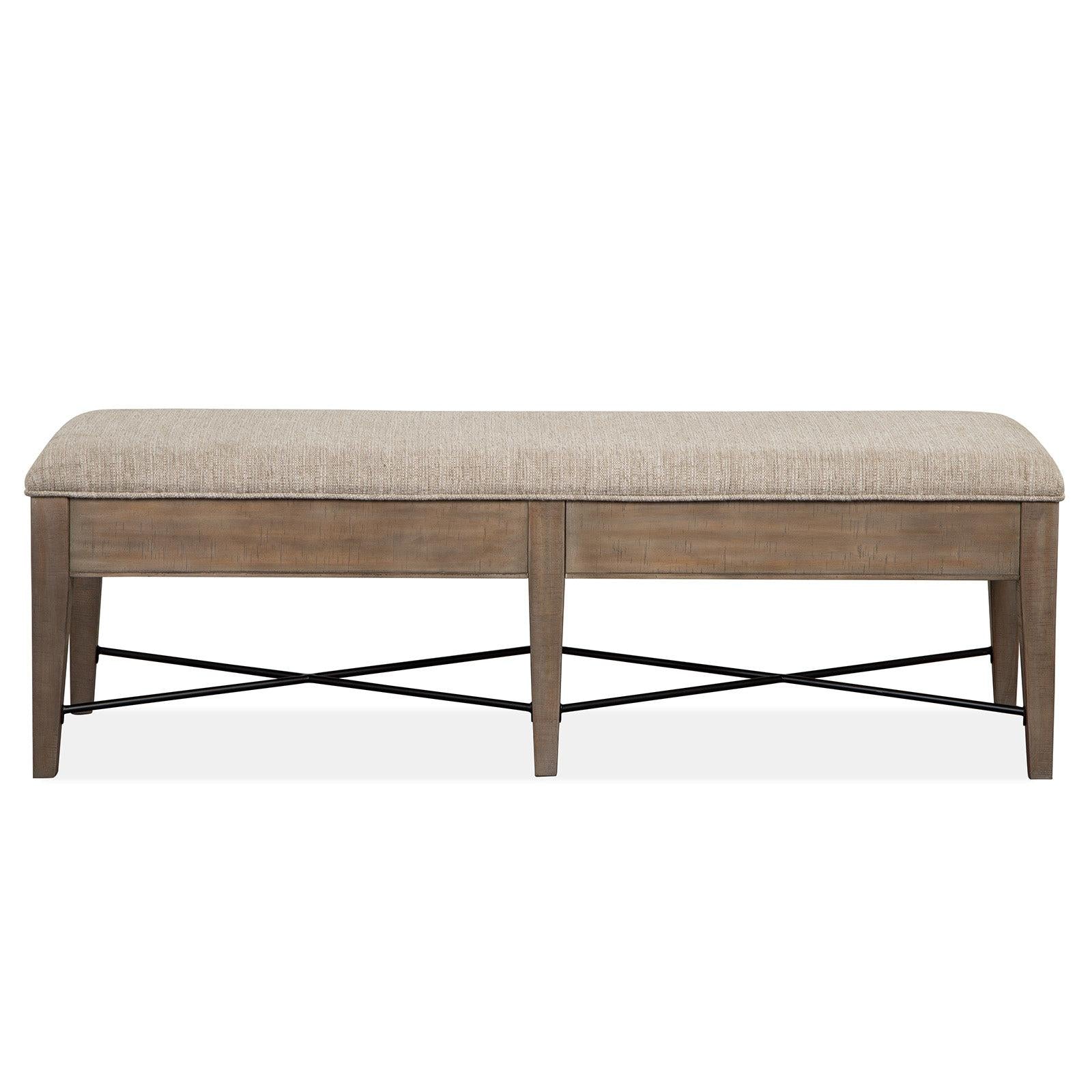 Magnussen Home Paxton Place Dovetail Grey Upholstered Bench