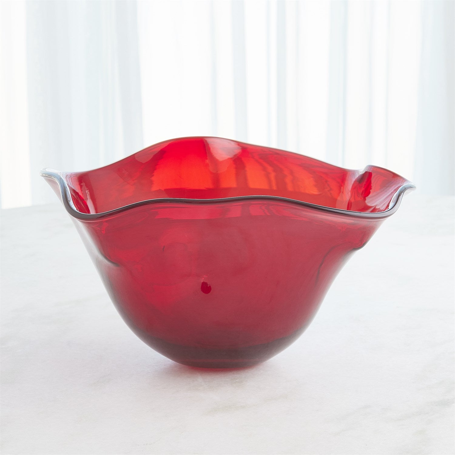Global Views Deep Red Organic Bowl DSC
