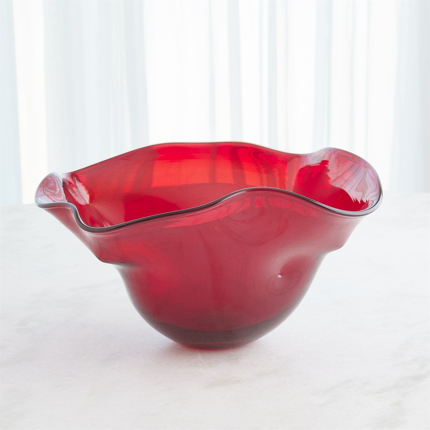 Global Views Deep Red Organic Bowl DSC