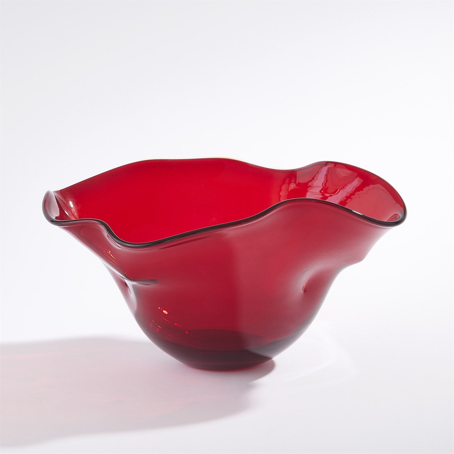 Global Views Deep Red Organic Bowl DSC