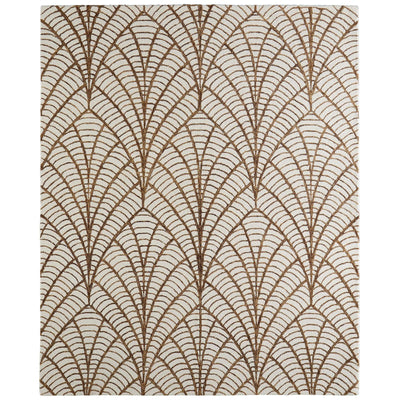 Feizy Wallace 8A44F Modern Ikat Rug in White/Brown