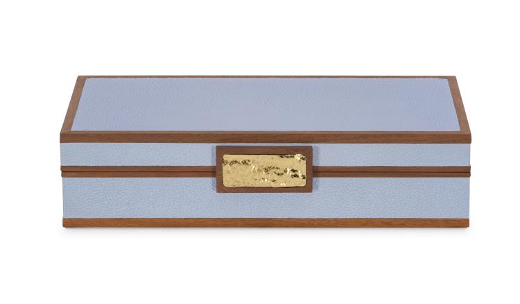 Maitland Smith Light Blue Stacking Boxes