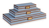 Maitland Smith Light Blue Stacking Boxes