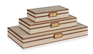 Maitland Smith Cream Stacking Boxes