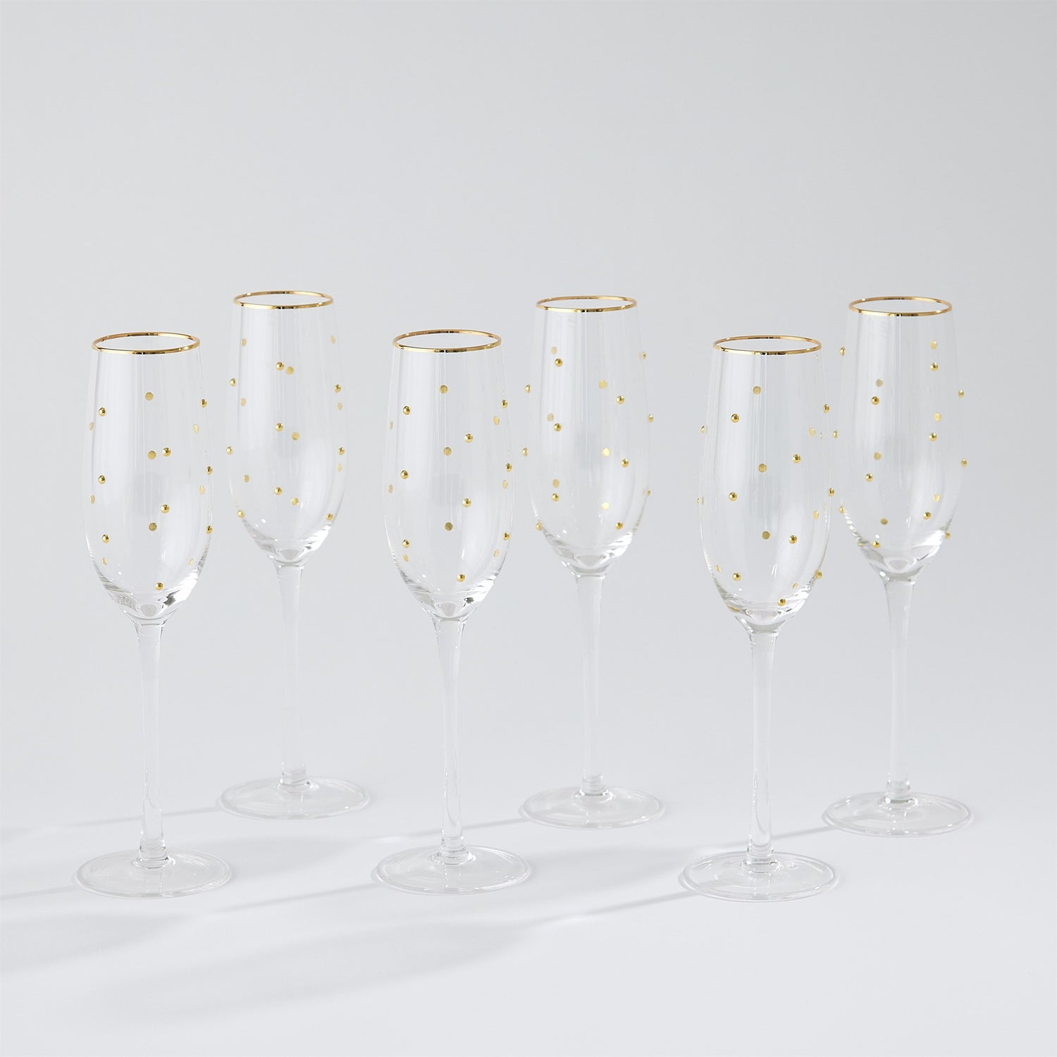 Global Views Celebration Champagne Glasses Set of 6
