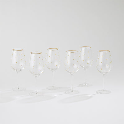Global Views Celebration Wine Glasses Set of 6