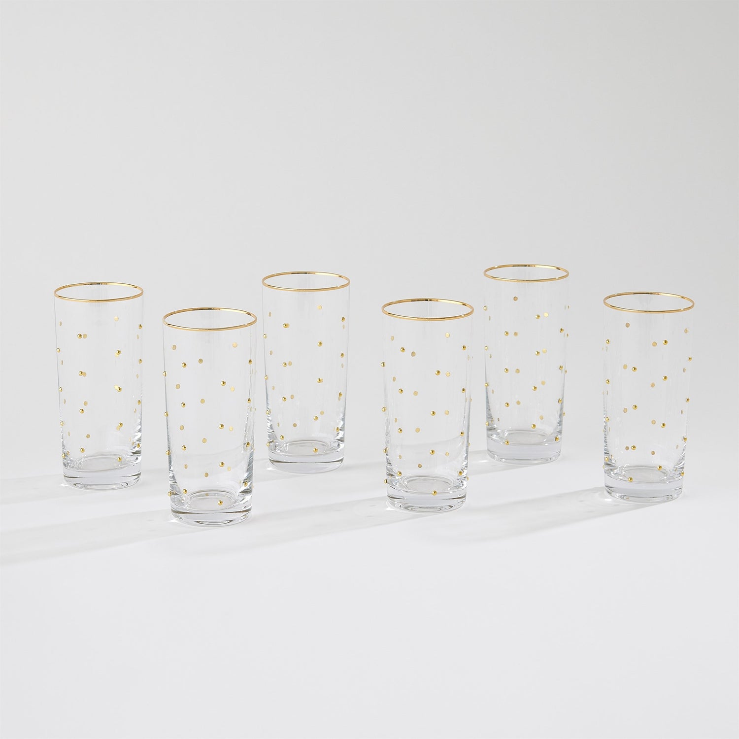 Global Views Celebration Highball Glasses Set of 6