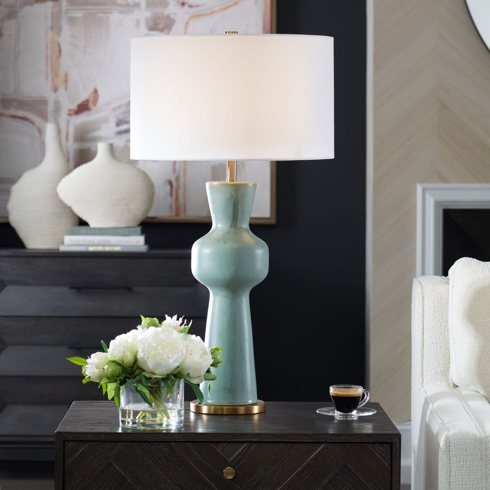 Uttermost Pollard Slate Green Table Lamp