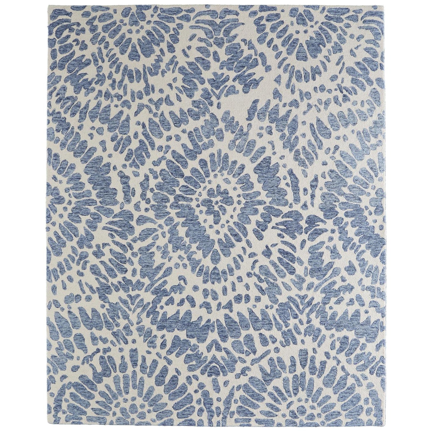 Feizy Wallace 8A39F Modern Abstract Rug in Blue/Ivory
