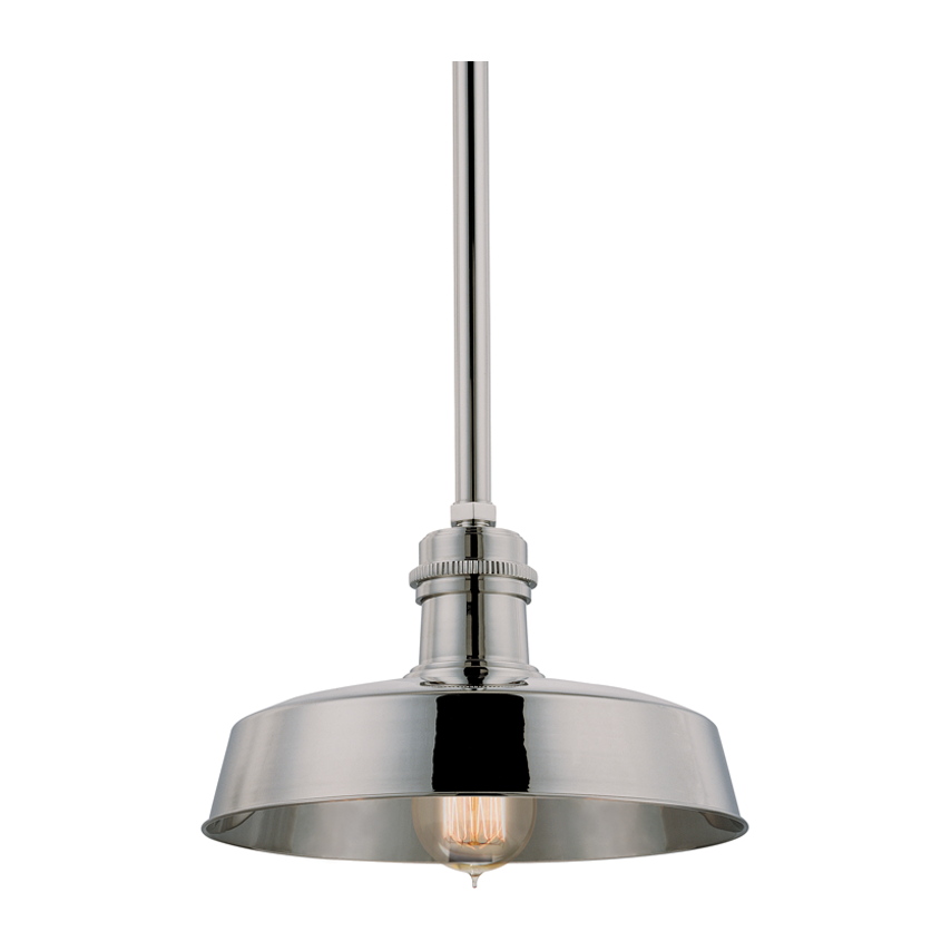 Hudson Valley Lighting Hudson Falls 1 Light 10 inch Polished Nickel Pendant Ceiling Light Clearance
