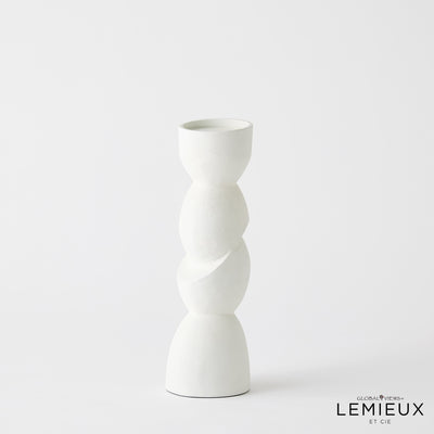 Global Views Pradier Candle Holder White