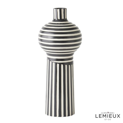 Global Views Black White Colbert Vase