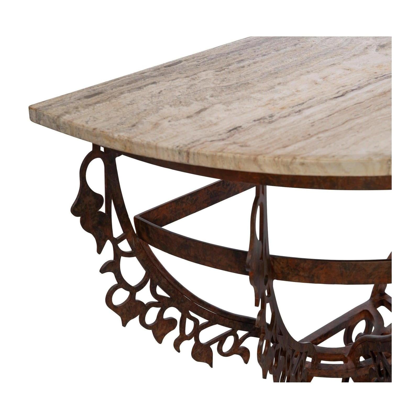 Maitland Smith Venetian Demilune Console