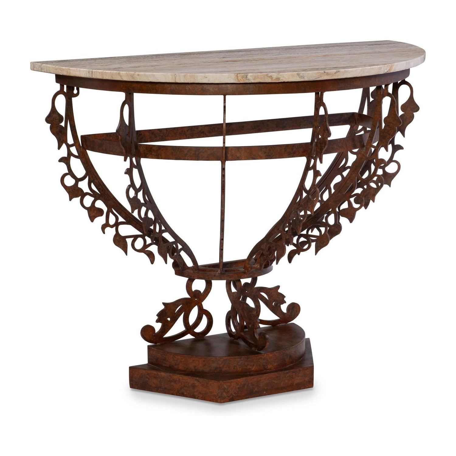 Maitland Smith Venetian Demilune Console