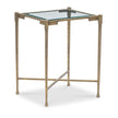 Maitland Smith Iron Side Table With Glass Top