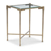 Maitland Smith Iron Side Table With Glass Top