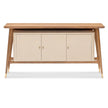 Maitland Smith Nordholm Woven Raffia Console Table