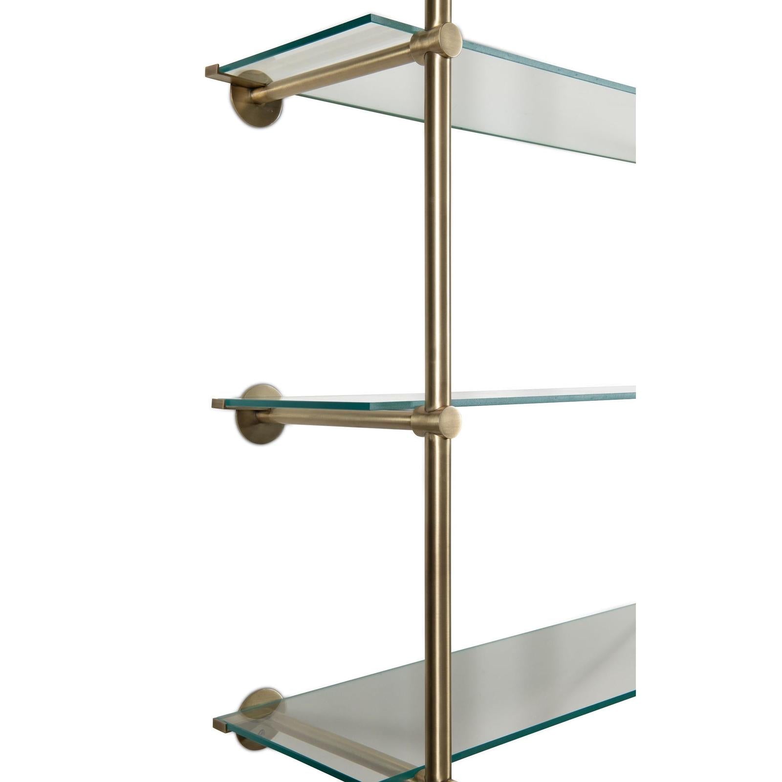 Maitland Smith Brass Wall Shelf