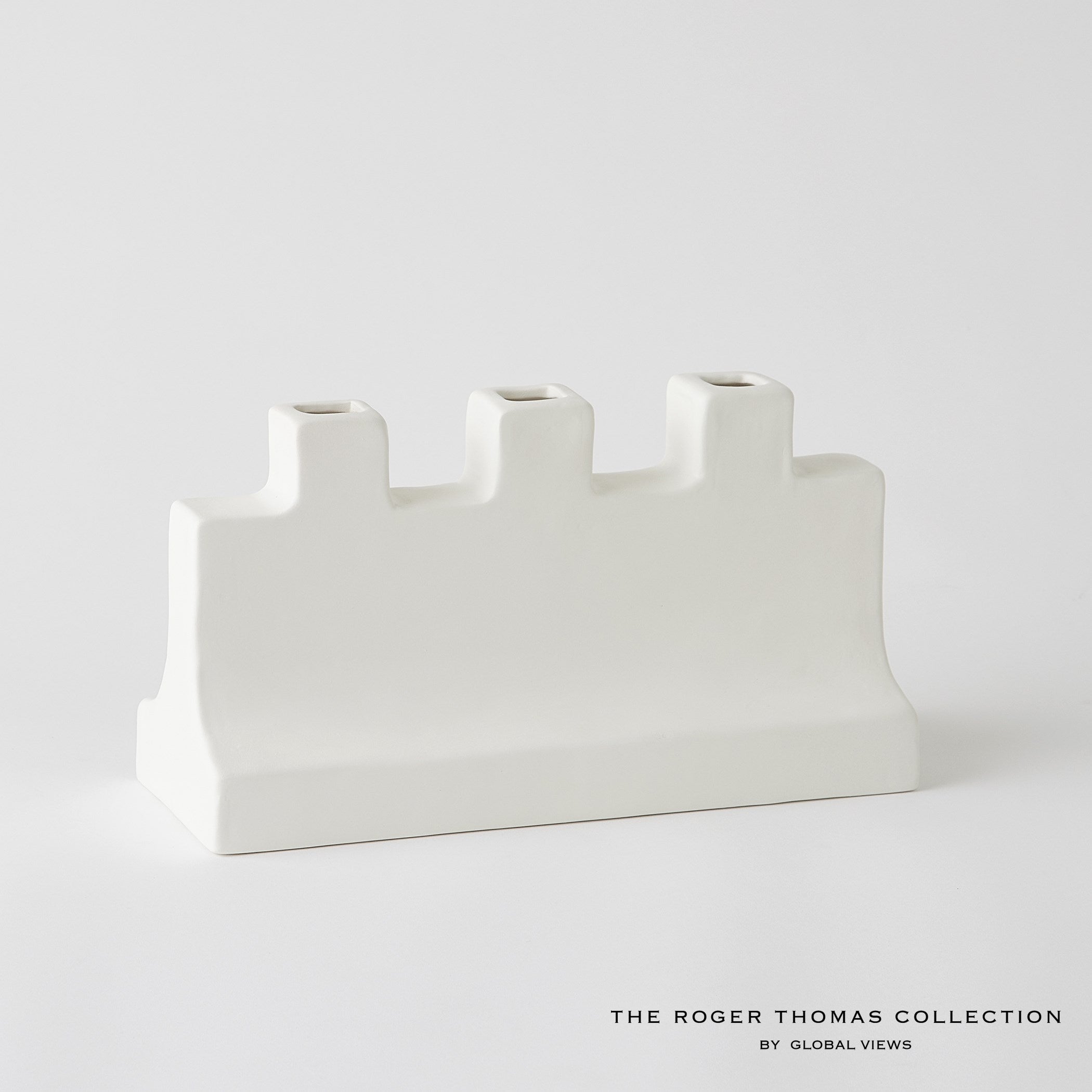 Global Views Matte White Icon Wide Vase