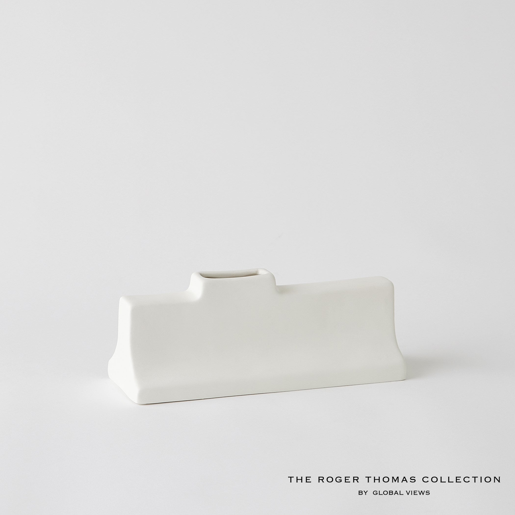 Global Views Matte White Icon Wide Vase